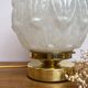 Vintage white Clichy glass art deco lamp