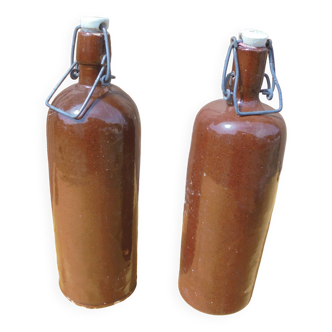 2 old Stoneware Bottles