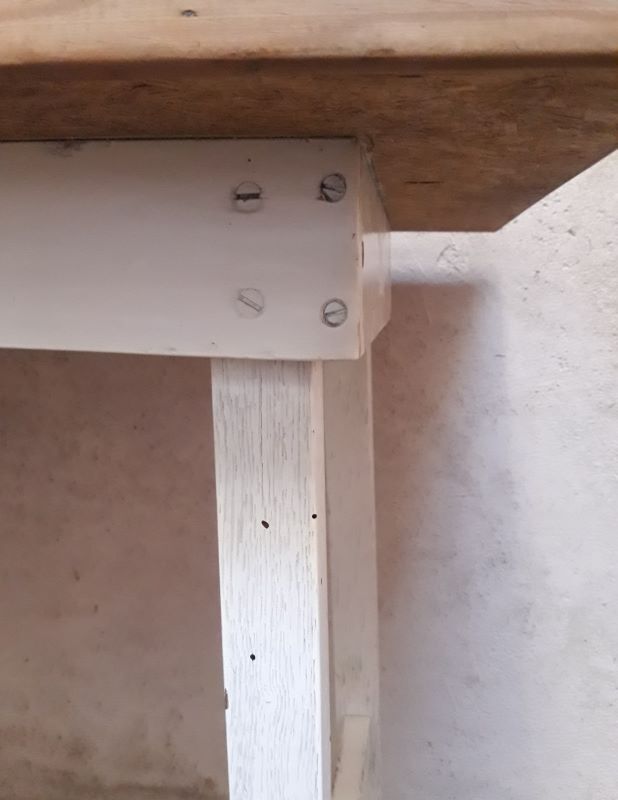 Side table 90,8x50,8cm vintage compass legs