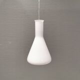 Hanging lamp in milky white glass