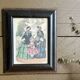 Old illustration in old black and gold frame