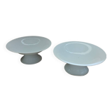 2 white porcelain fruit bowls
