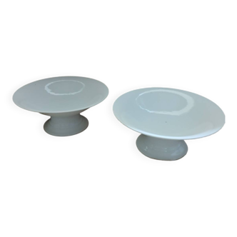 2 compotiers en porcelaine blanche