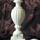 Twisted marble lamp base - white stone urn