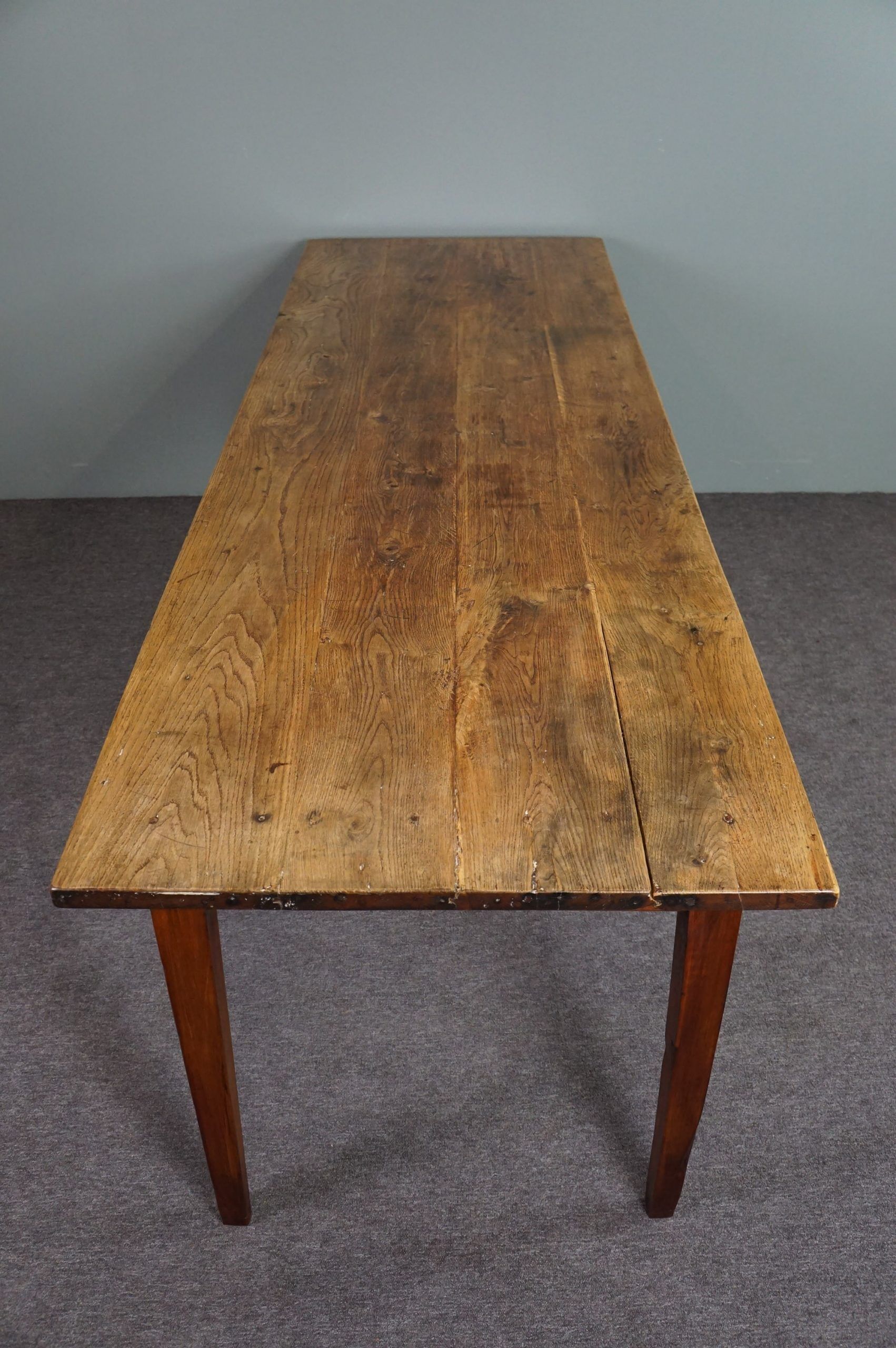 French farmhouse oak dining table circa 1880