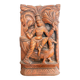 Tableau, panneau en bois sculpté vintage figurant une divinité, Inde