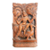 Tableau, panneau en bois sculpté vintage figurant une divinité, Inde