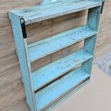 Teak wall shelf