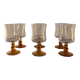 Amber ball-shaped glass base