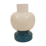 Blue and white Opaline of the 60s