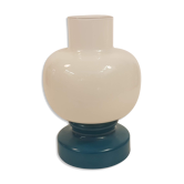 Lampe en opaline bleu et blanche des années 60