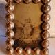 Art deco photo frame in gilded bronze and gilded brass