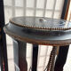 Napoleon III side table in blackened wood and bronze, decorated with chains, 19th century.