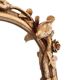 Oval wall mirror in Art Nouveau style with a decoration of birds and roses.