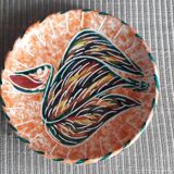 Vintage Vallauris plate with pelican decor