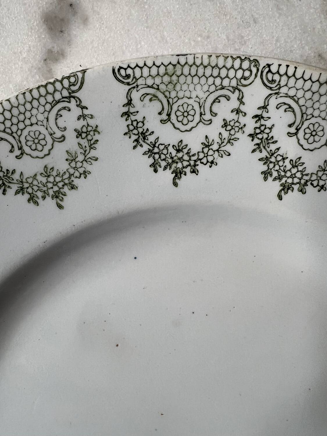 Vintage green dinner plate