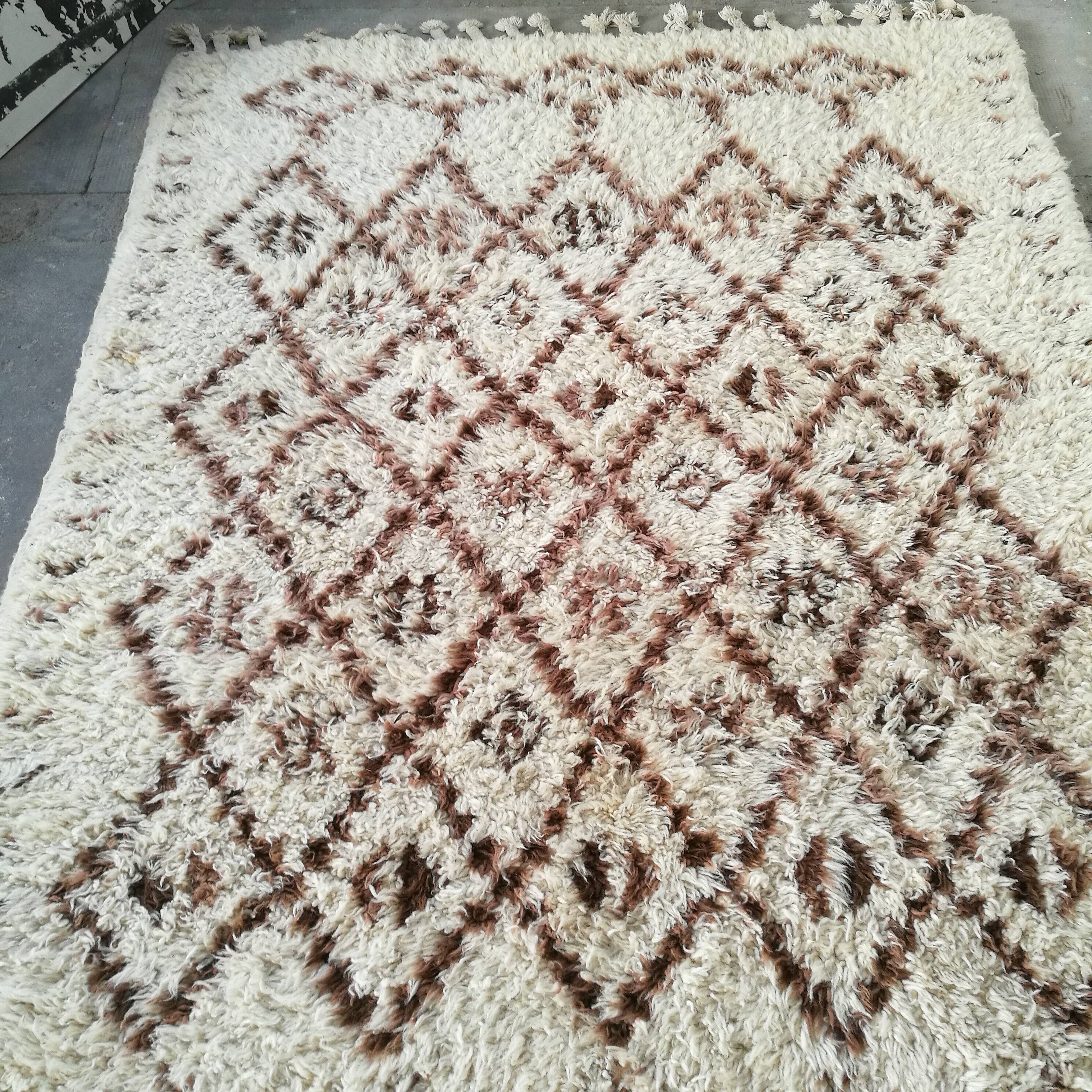 Berber carpet, 200cm x 145cm, diamond pattern, ethnic