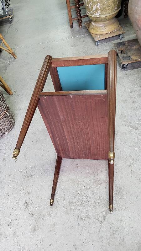 Table d'appoint ou desserte a miroir art deco en marqueterie