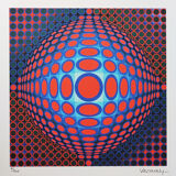 Victor Vasarely  Op Art Limited Edition Lithograph (1975) Signature pri