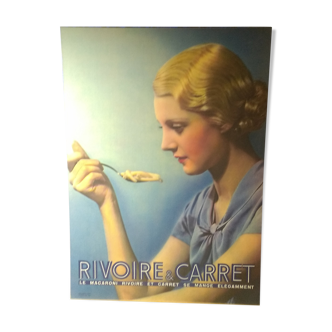 Advertisement pasted on a 120g laminated sheet Mat: Rivoire and Carret issue reviewed year 30