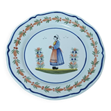 Assiette plate bretonne HB Henriot
