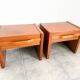 Pair of elm bedside tables dlg Maison Regain, circa 1980'