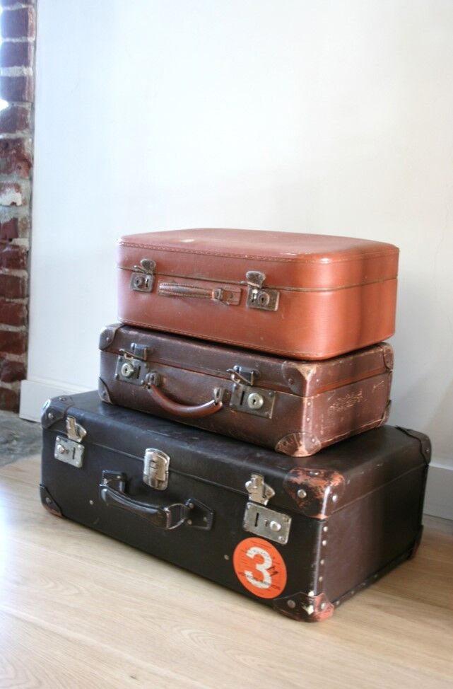 Set of 3 vintage suitcases