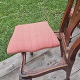 Set of 4 carved wooden chairs from the late 19th century in the Dutch style.