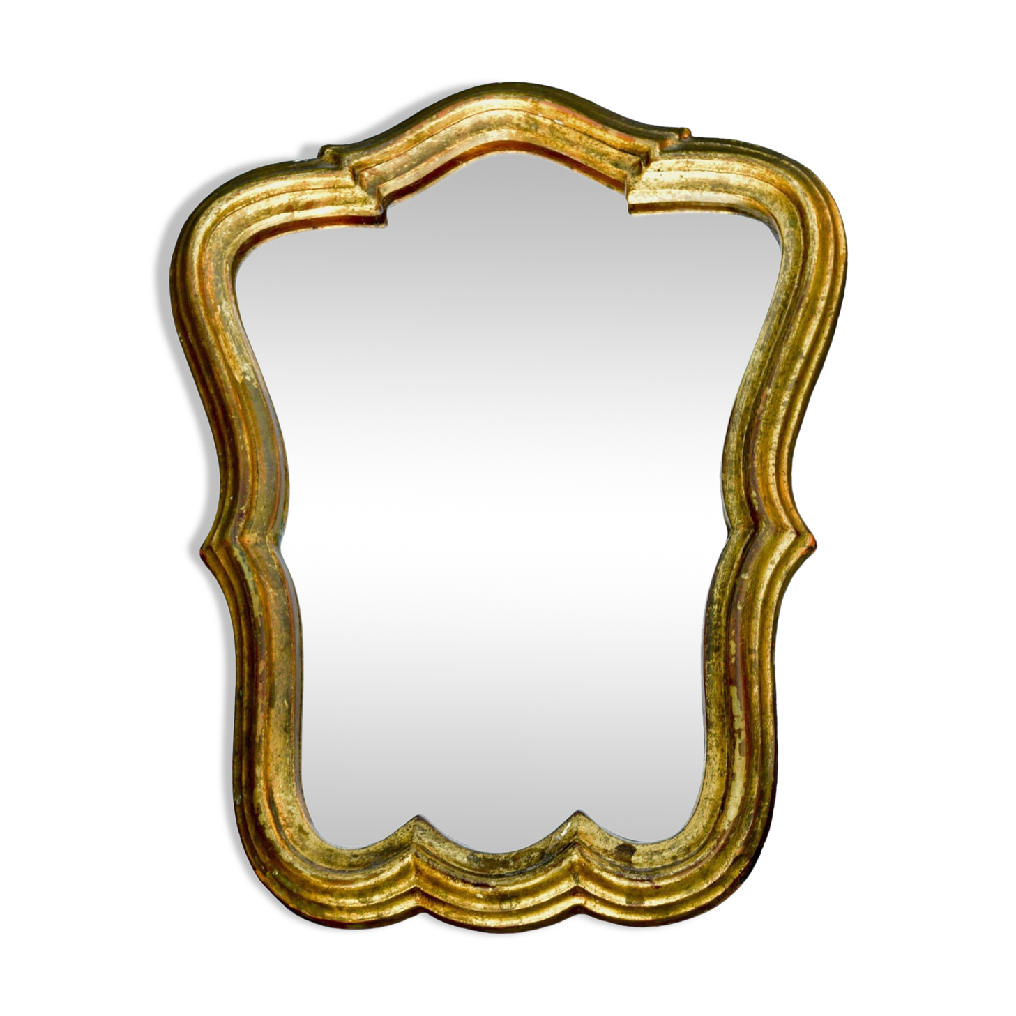 Mirror in gilded painted wood - 1960s