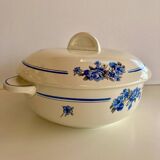 Vintage faience soup tureen Salins