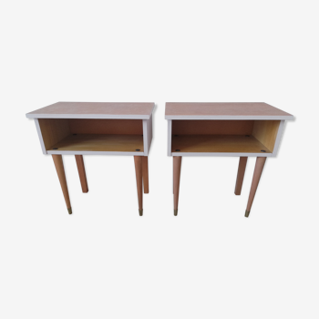 Paire de tables de chevet vintage