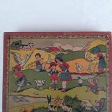 Ancienne boite de cubes en bois