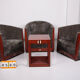 Art Deco Set of 3 Armchairs Frits Schuitema with table 1980s
