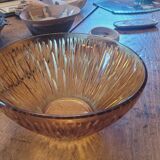 Saladier verre ambré 70's