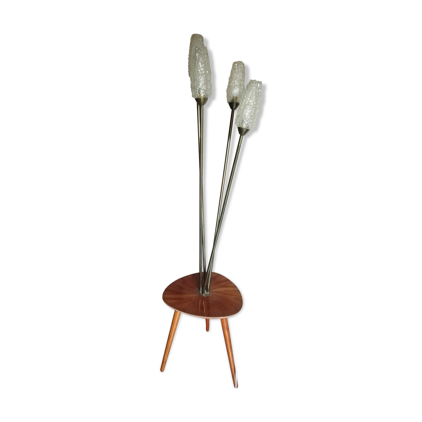 Floor lamp tripod table