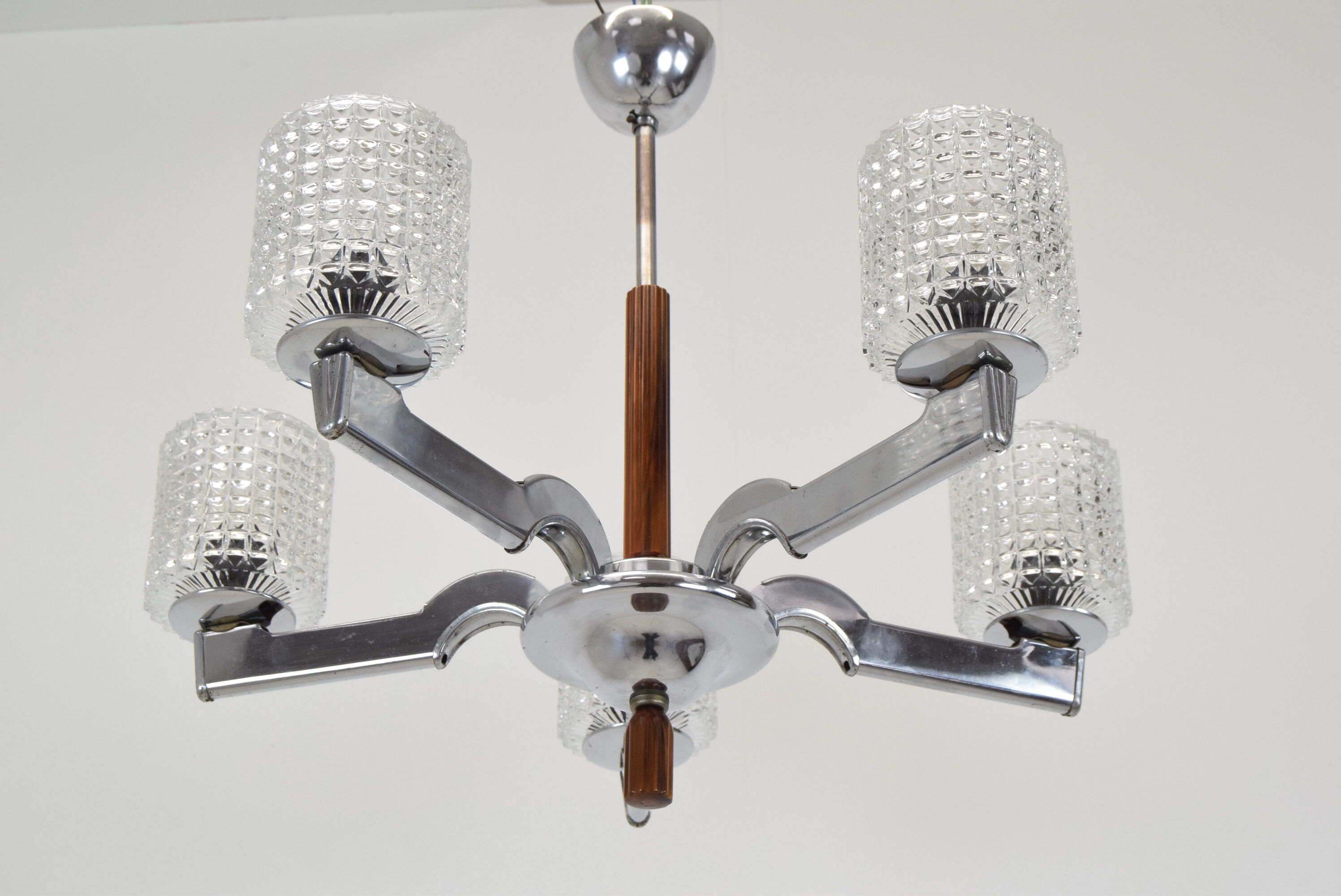 Mid-century chrome Chandelier,1960's.