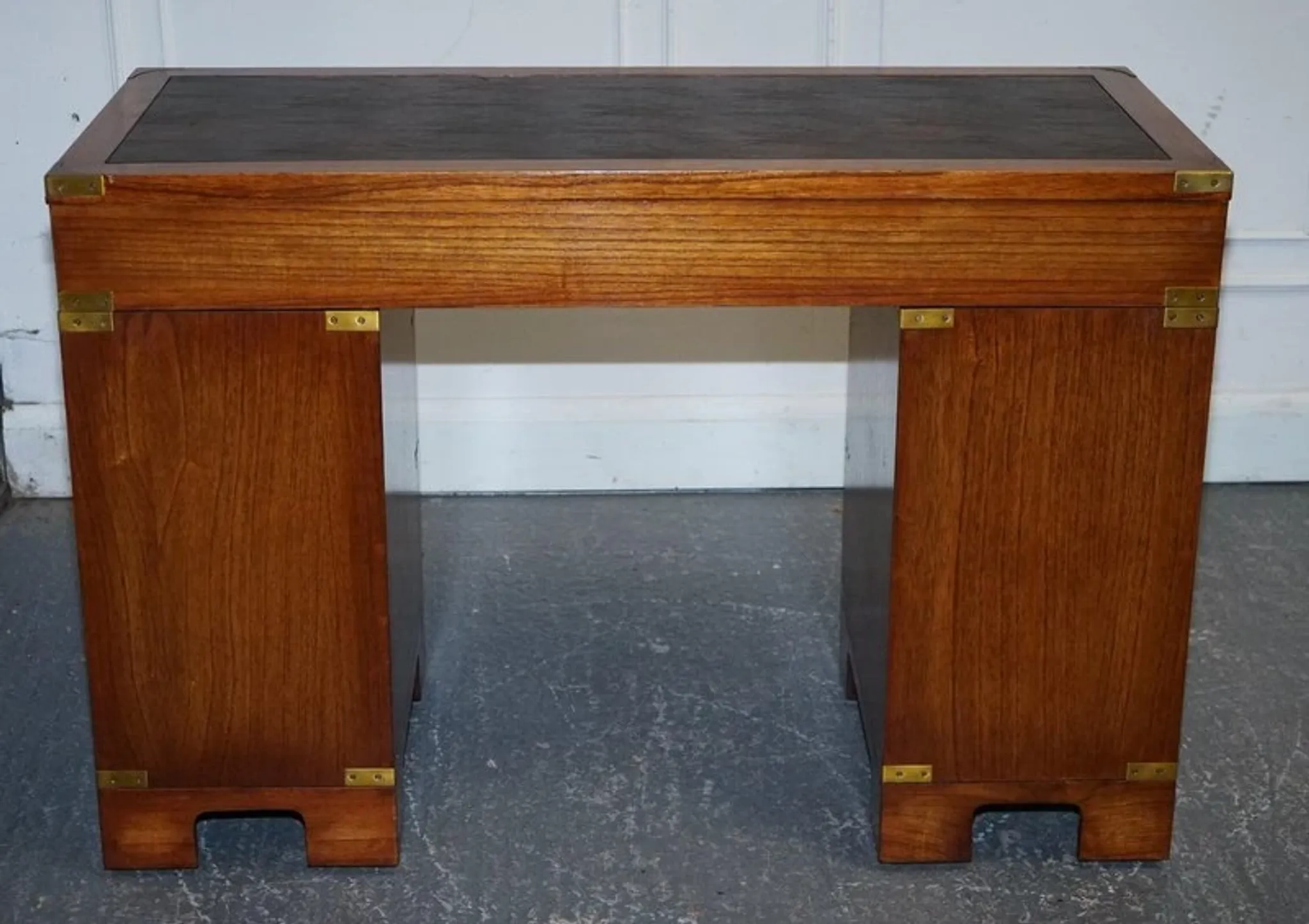 Vintage Military Campaign Desk with Brass Fittings