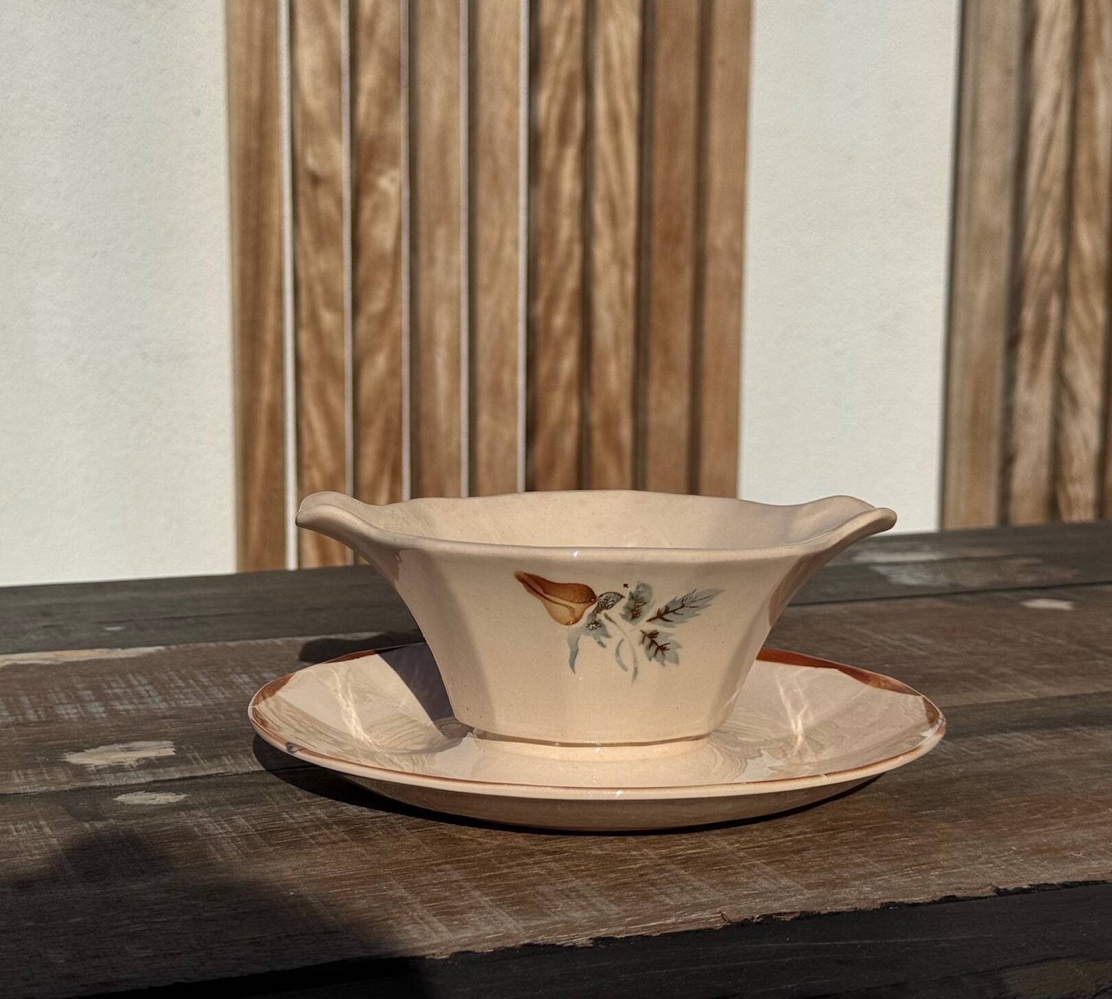 Sauceboat Digoin Sarreguemines