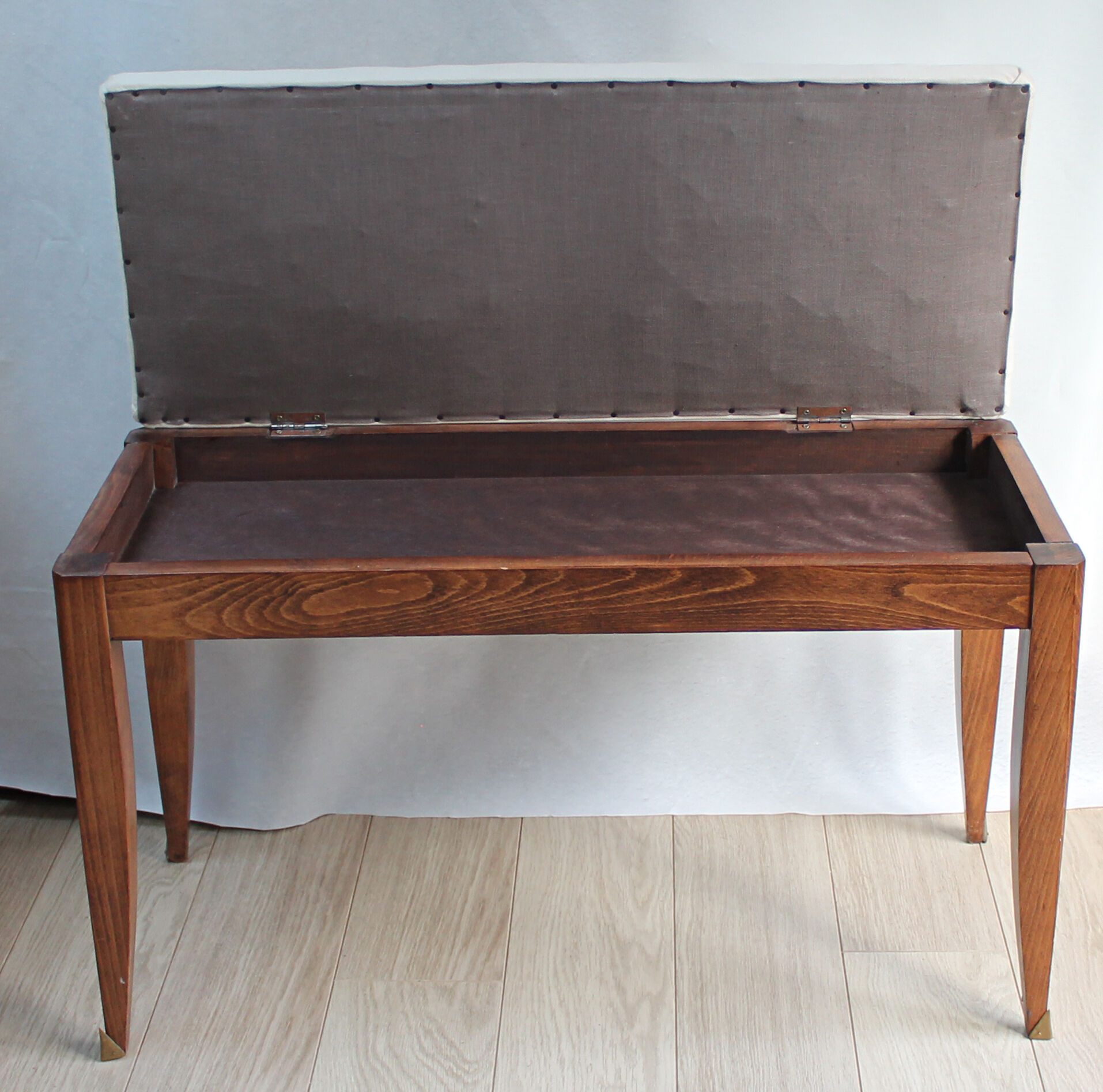 Piano bench chest wood