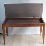 Piano bench chest wood