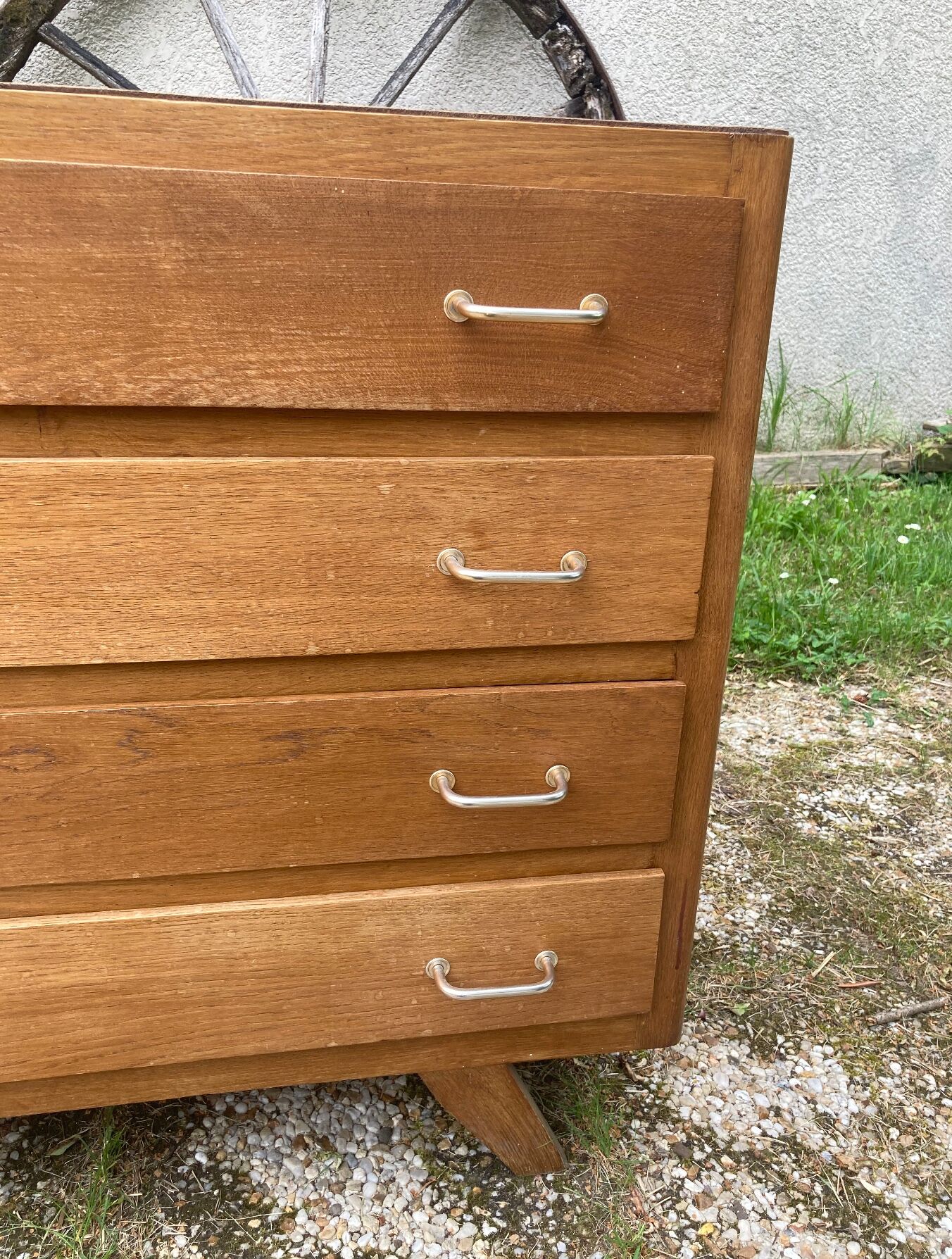 Vintage chest of drawers compass feet