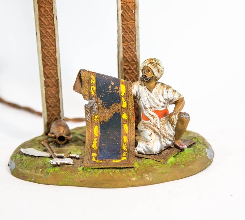 Antique lamp| Vienna Bronze - Franz Bergmann | style | Arab Oriental Landscape 30s