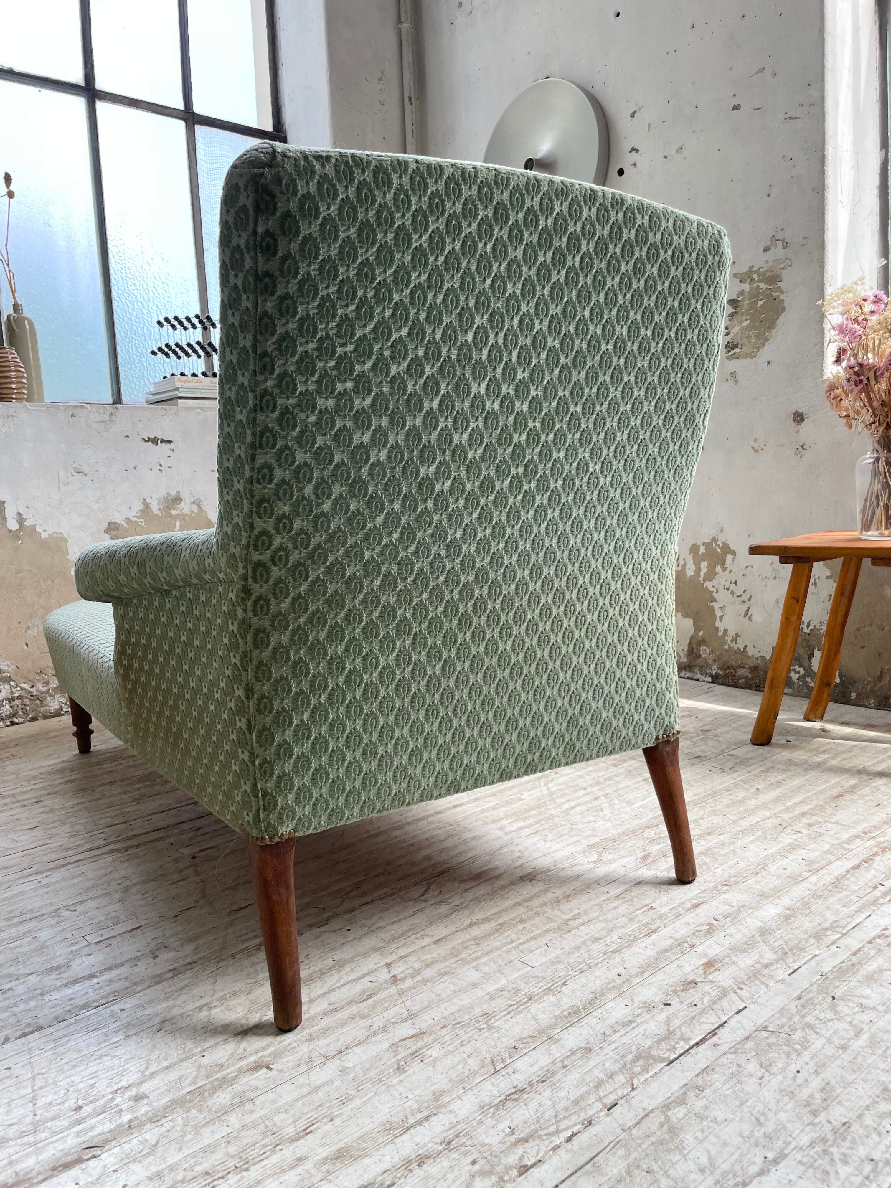 Méridienne napoléon velours vert