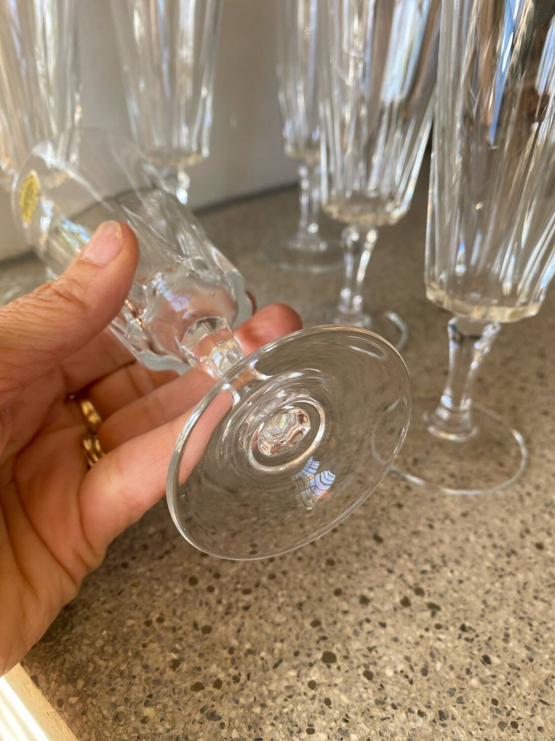 6 flûtes Cristal d’Arques modèle Versaille