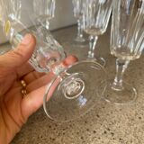 6 Cristal d'Arques flutes, Versaille model