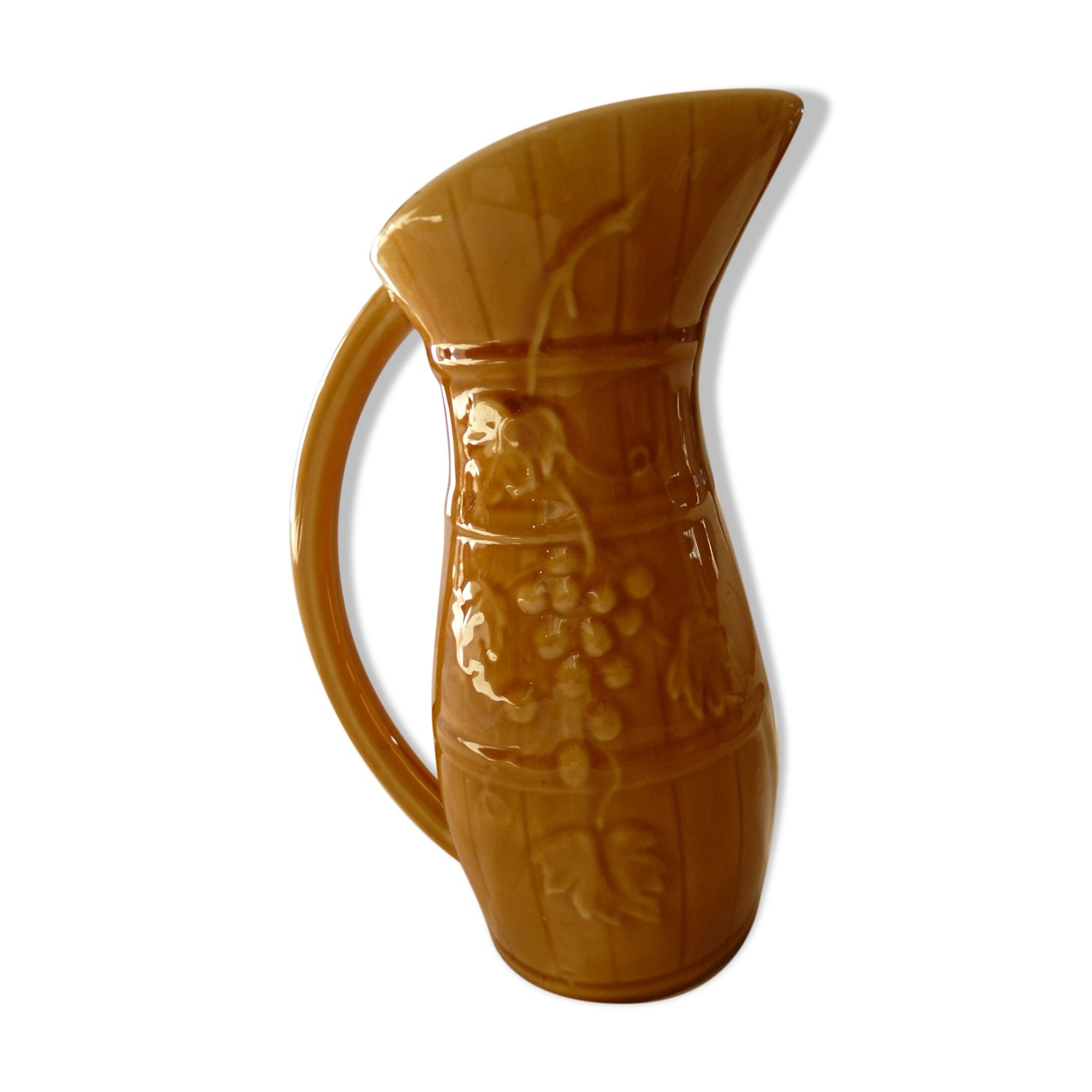 Pitcher ceramic decanter slurry sarreguemines 1/2l