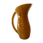 Pichet carafe en céramique barbotine sarreguemines  1/2l