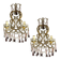 Large Crystal Beaded Murano Glass Sconces Set of 2,