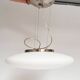 Opal glass Zoxx pendant lamp, 1990s