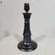 Vintage lamp base in iridescent black ceramic circa 1950